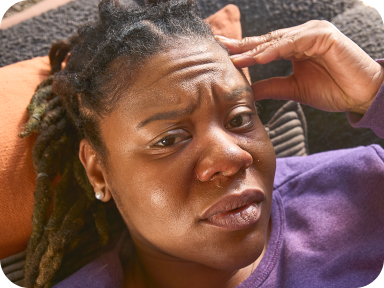 woman with runny nose